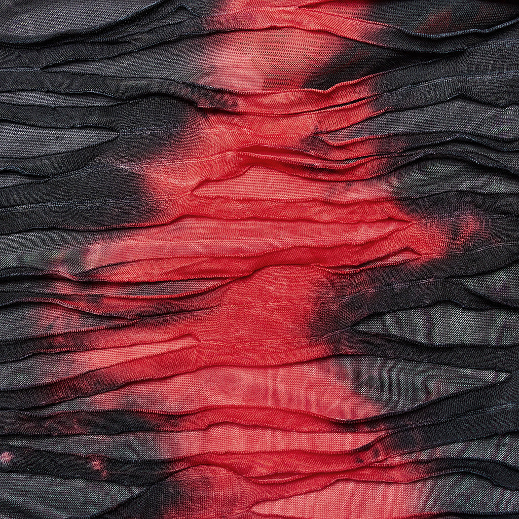 Punk Rave Ebril Red and Black Distressed Look Maxi Dress