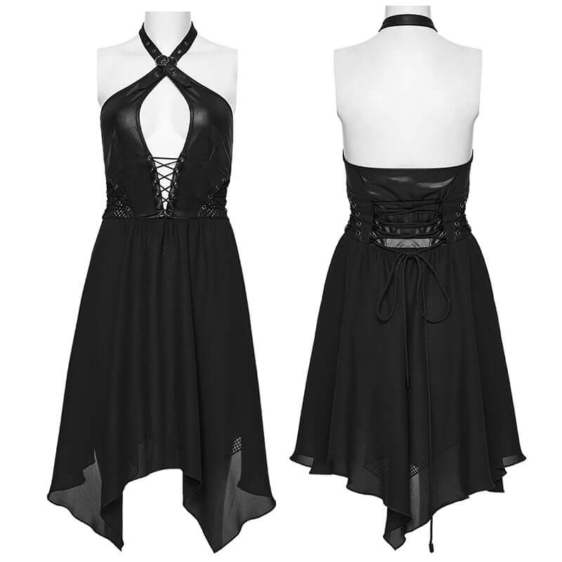 Punk Rave Tirza Punk Halter Neck Dress