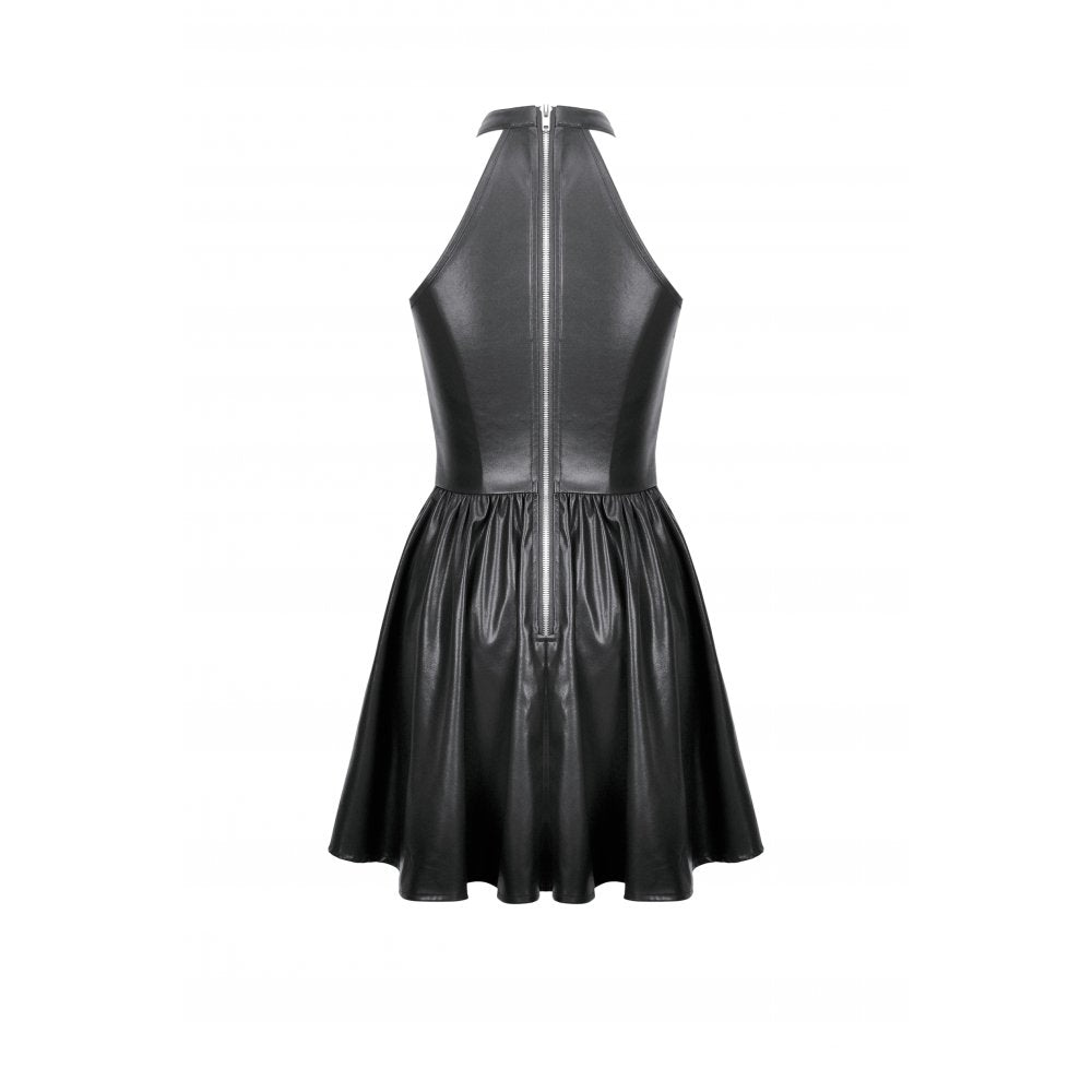 Dark in Love Valentina Red Velvet Mesh Panel Goth Dress
