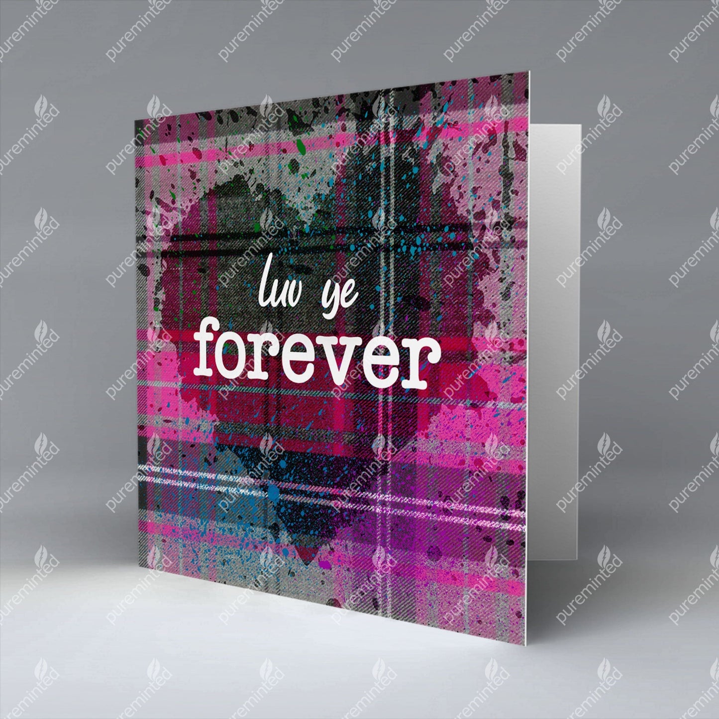 luv ye forever - Pink Valentine - Greetings Card
