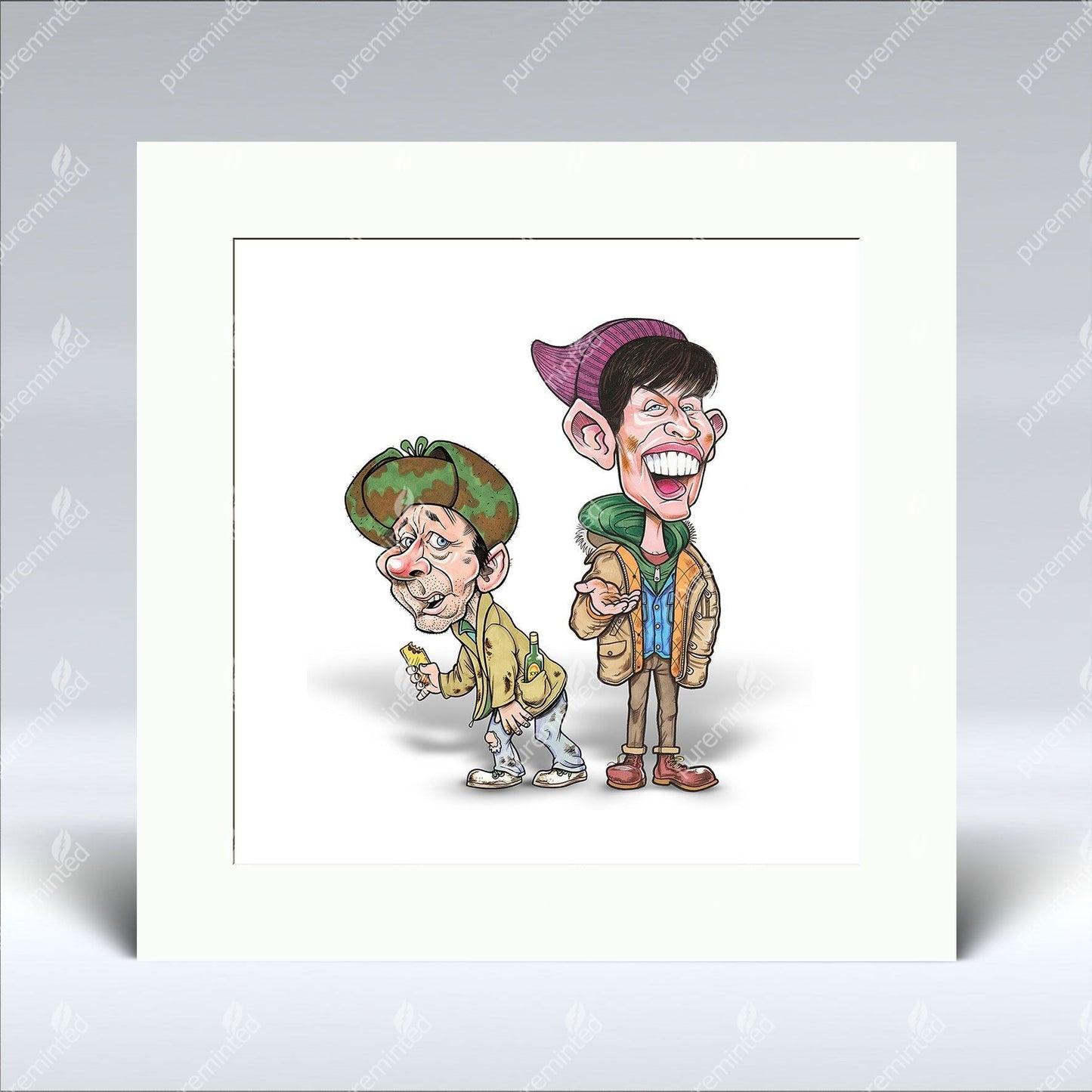20p Fir Two Cups O’ Tea - Mounted Print