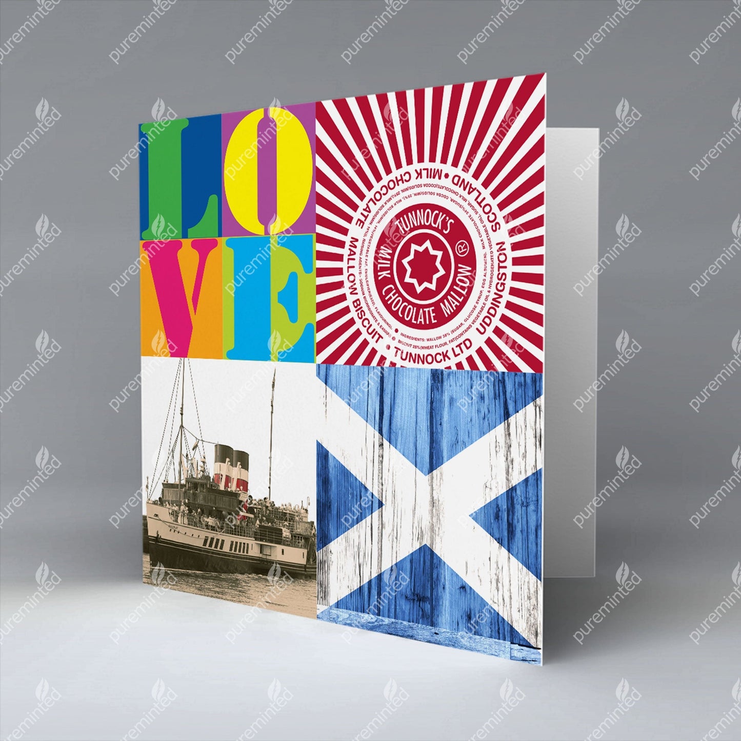 Glasgow Pop Art 3 - Greetings Card