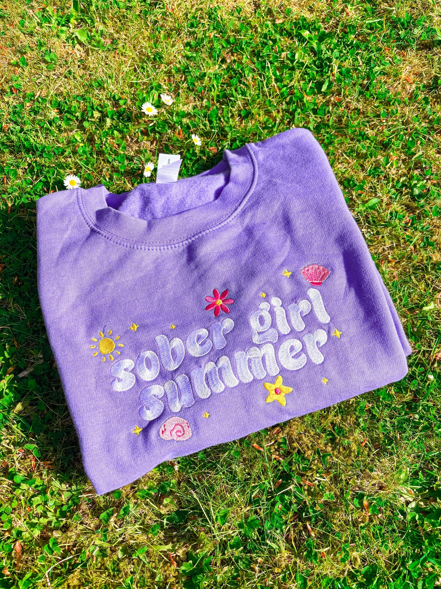 Sober Girl Summer embroidered crewneck sweatshirt