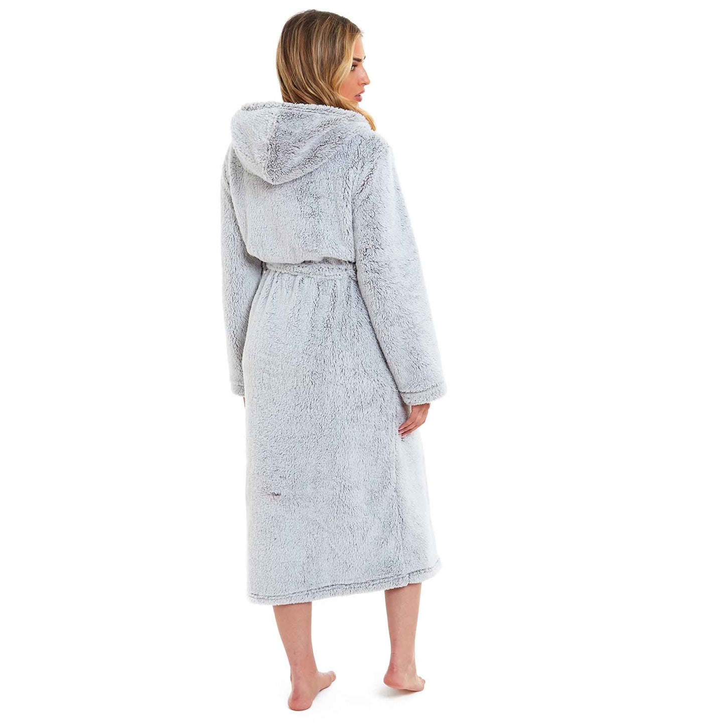Ultra Soft Velvet Touch Women's Hooded Fleece Bathrobes Cozy Plush Snuggle Dressing Gowns for Lounging Spa Gym Hotel Multiple Sizes and Colors by Daisy Dreamer