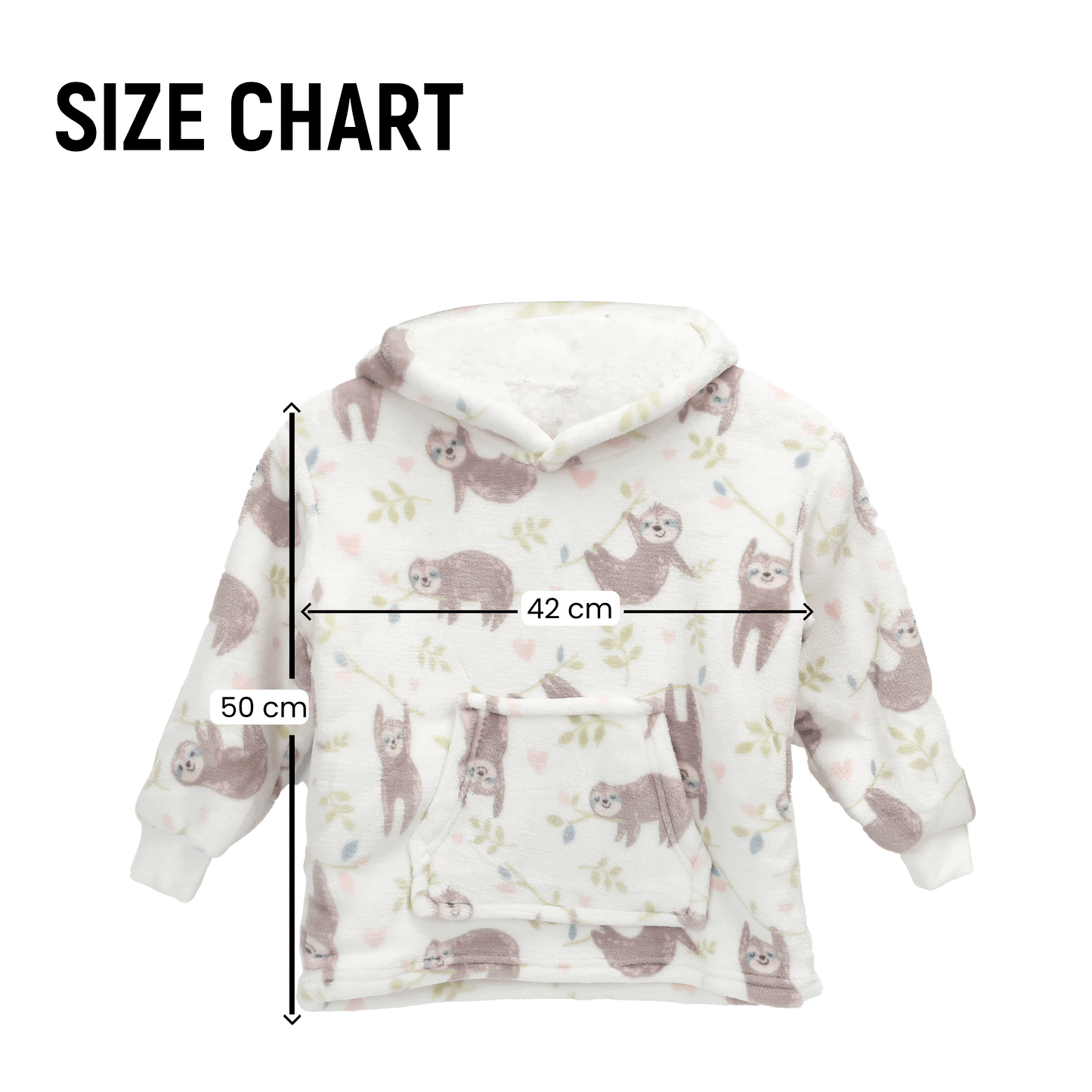 Unisex Safari and Sloth Hoodie Blanket for Infants 0-2 Years Ultra Soft Cozy Wearable Blanket with Spacious Pocket for Boys and Girls by Daisy Dreamer