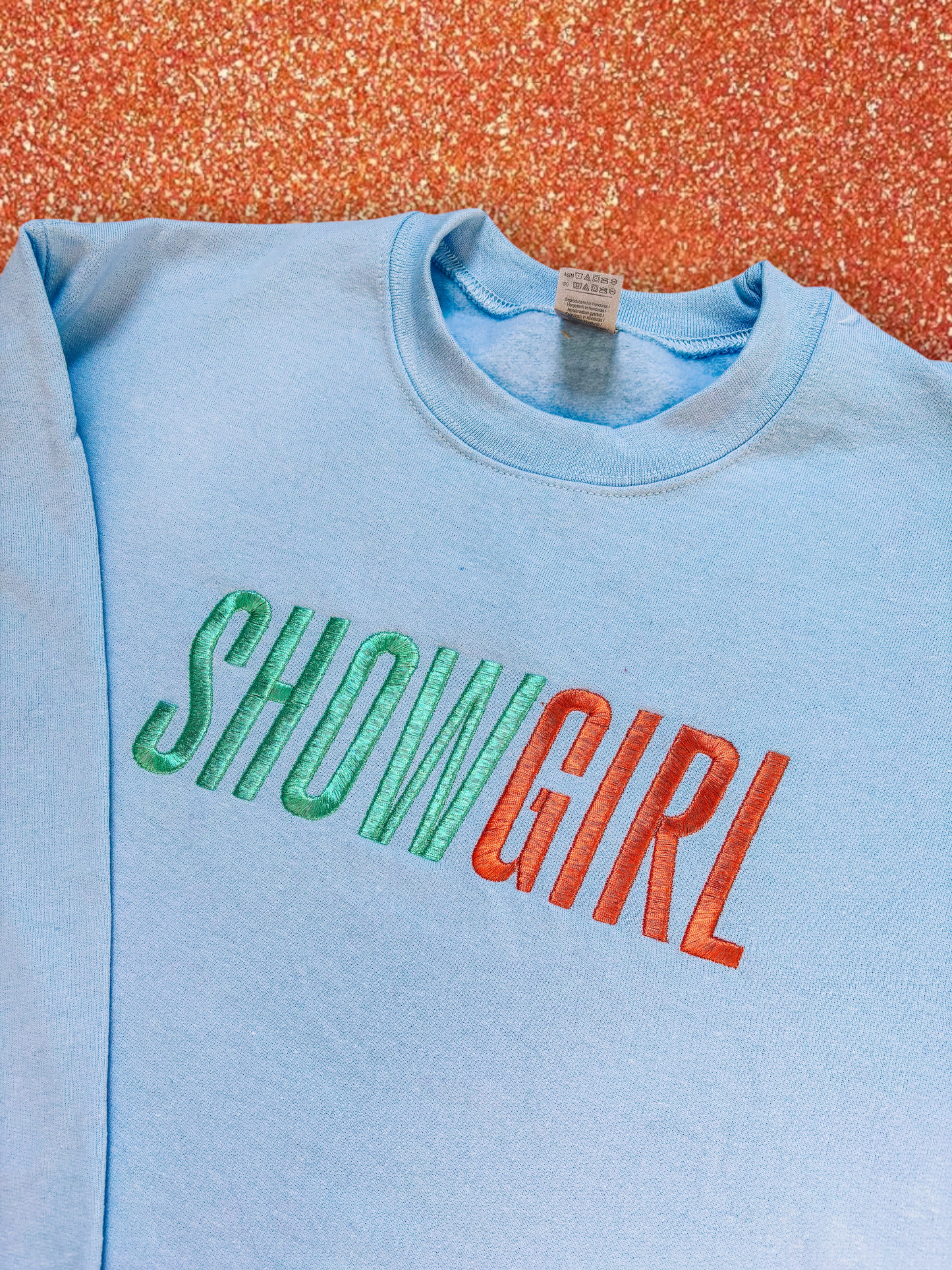 SHOWGIRL embroidered crewneck sweatshirt