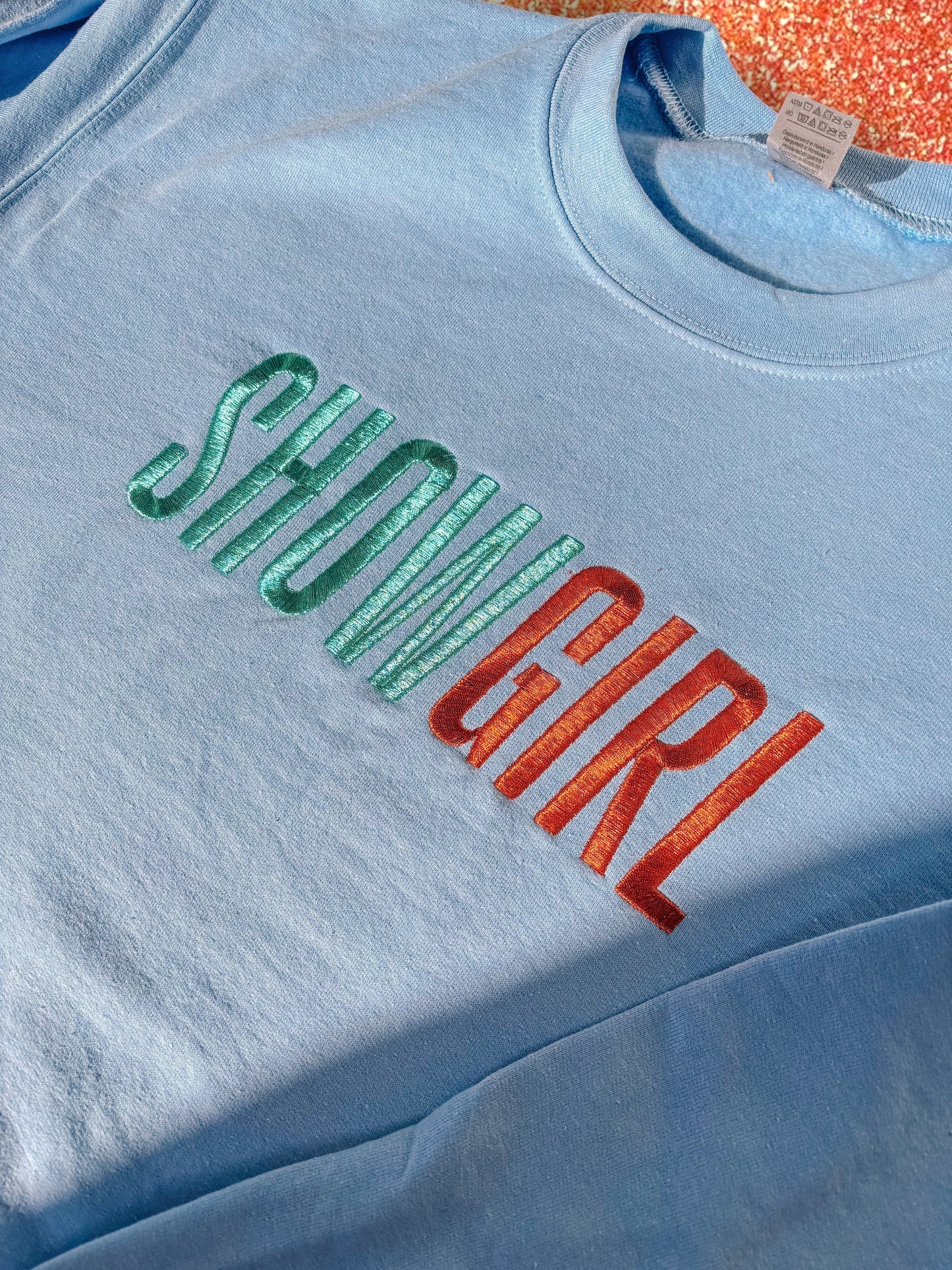 SHOWGIRL embroidered crewneck sweatshirt