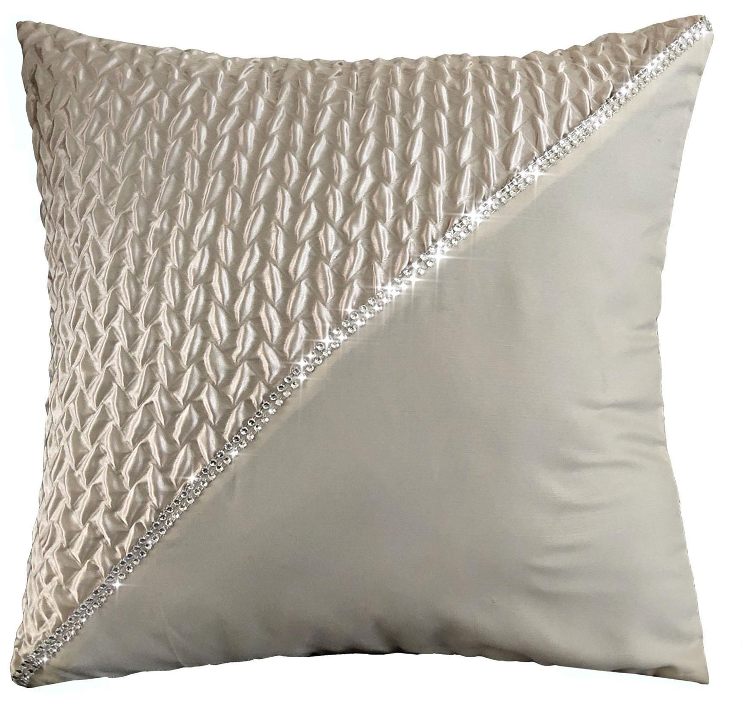 Zenia Luxurious Duvet Cover Set with Quilted Trim and Diamante Detailing Available in Single Double Kingb and Super King Sizes by OLIVIA ROCCO