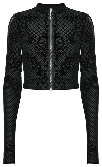 Punk Rave Enya Printed Cropped Jacket