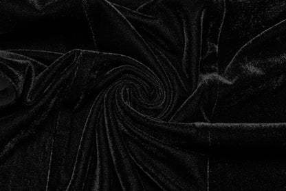 Punk Rave Selene Velvet Mesh High Slit Goth Dress In Black
