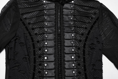 Punk Rave Seraphine Spinal Lace Panel Maxi Dress In Black