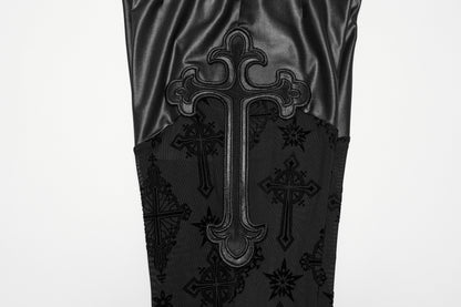 Punk Rave Seraphina Cross Flocking Flare Pants