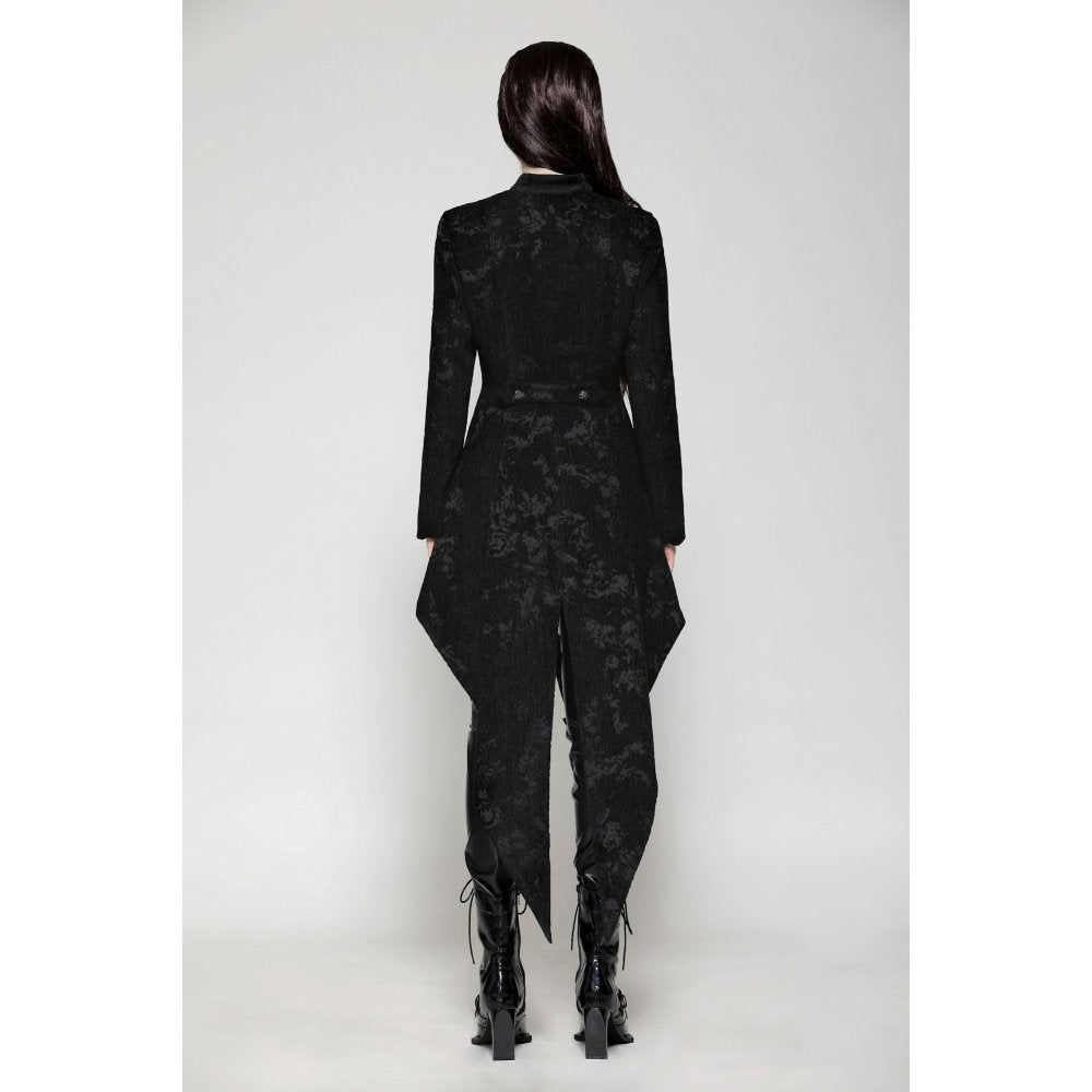 Dark in Love Talisa Gothic Vintage Style Jacquard Tailcoat Jacket - Size UK 16 Left Only!