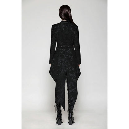 Dark in Love Talisa Gothic Vintage Style Jacquard Tailcoat Jacket - Size UK 16 Left Only!