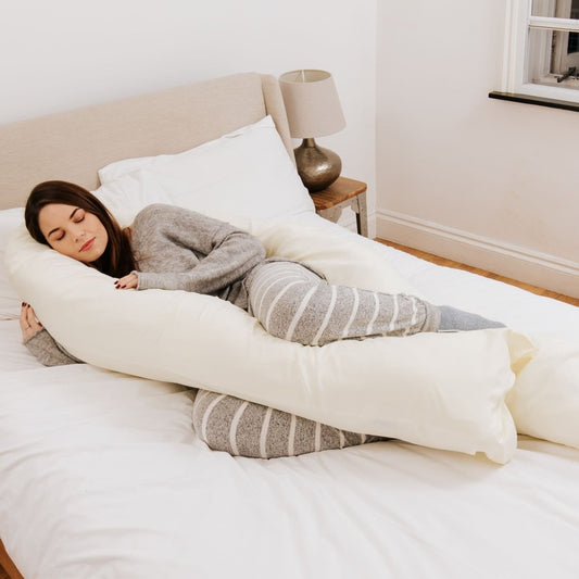 12 Ft Maternity Pillow And Case - Cream