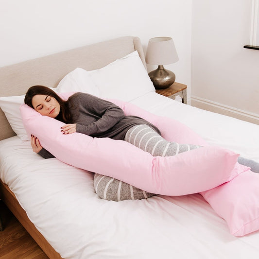 12 Ft Maternity Pillow And Case - Light Pink