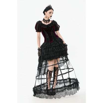 Dark in Love Isolde Velvet & Lace Puff Sleeve Bolero