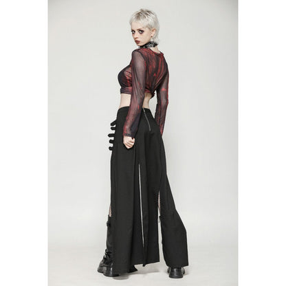 Dark in Love Phoenix Black Slit Metal Long Skirt