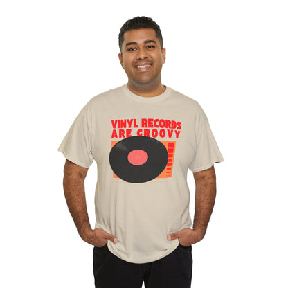 'Vinyl Records Are Groovy' Bold T-Shirt