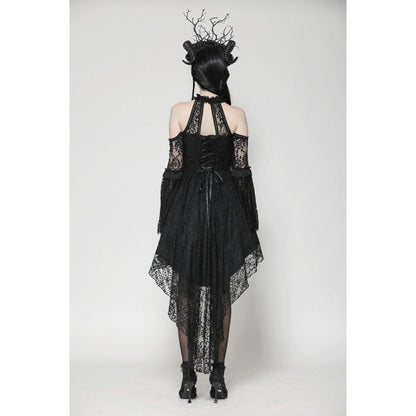 Dark in Love Gem Gothic Vine Lace Tail Dress