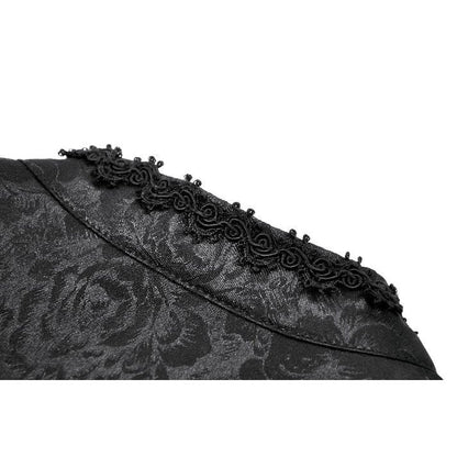 Dark in Love Zuri Vintage Lace Cape with Flowing Sleeves