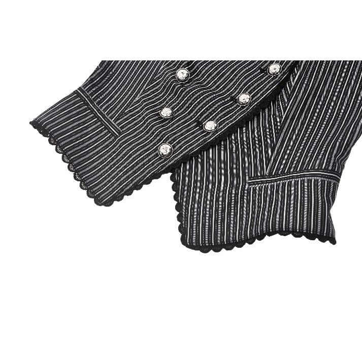 Dark in Love Gwyneth Dark Striped Corporate Goth Vest