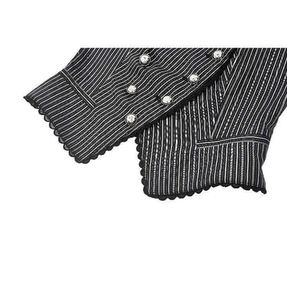 Dark in Love Gwyneth Dark Striped Corporate Goth Vest