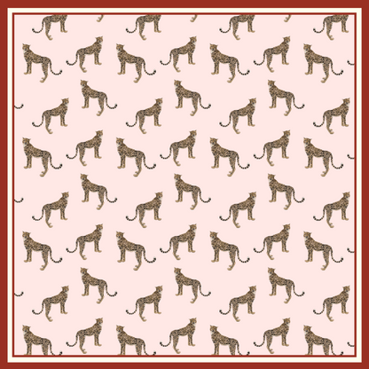 Leopard Chic Silk Scarf - 65cm Hand-rolled Bandana Scarf for Women & Men