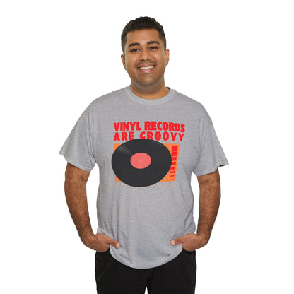 'Vinyl Records Are Groovy' Bold T-Shirt