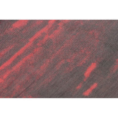 Dark in Love Carson Black and Red Tie-Dye Mesh Versatile Basic Top