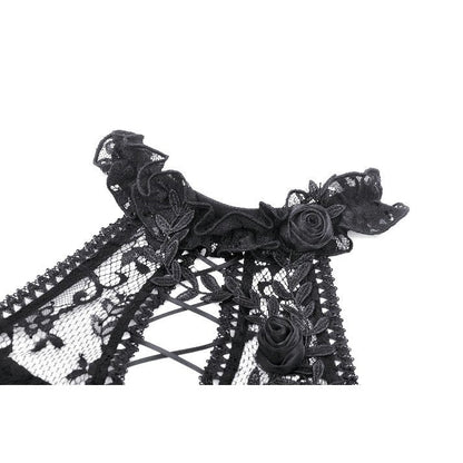 Dark in Love Gem Gothic Vine Lace Tail Dress
