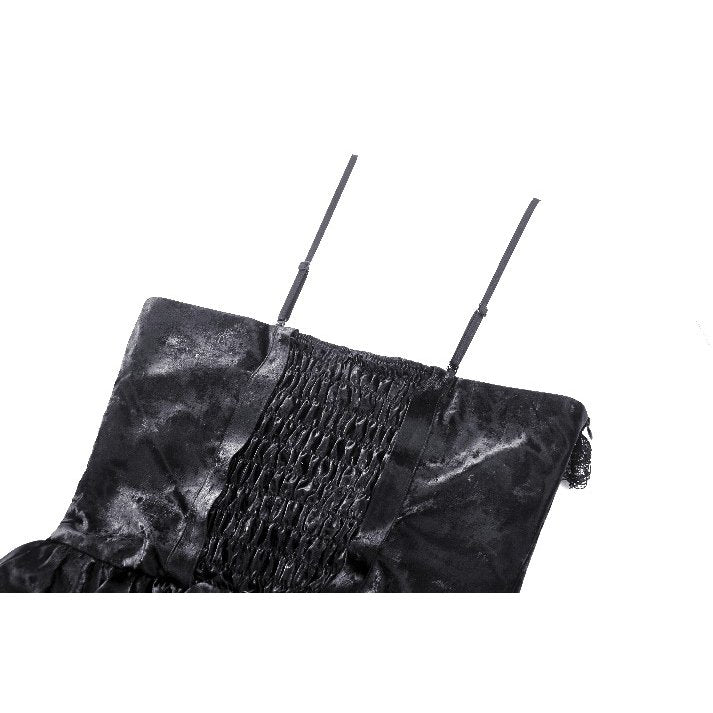 Dark in Love Harriet Punk Shiny PU Leather Layered Dress