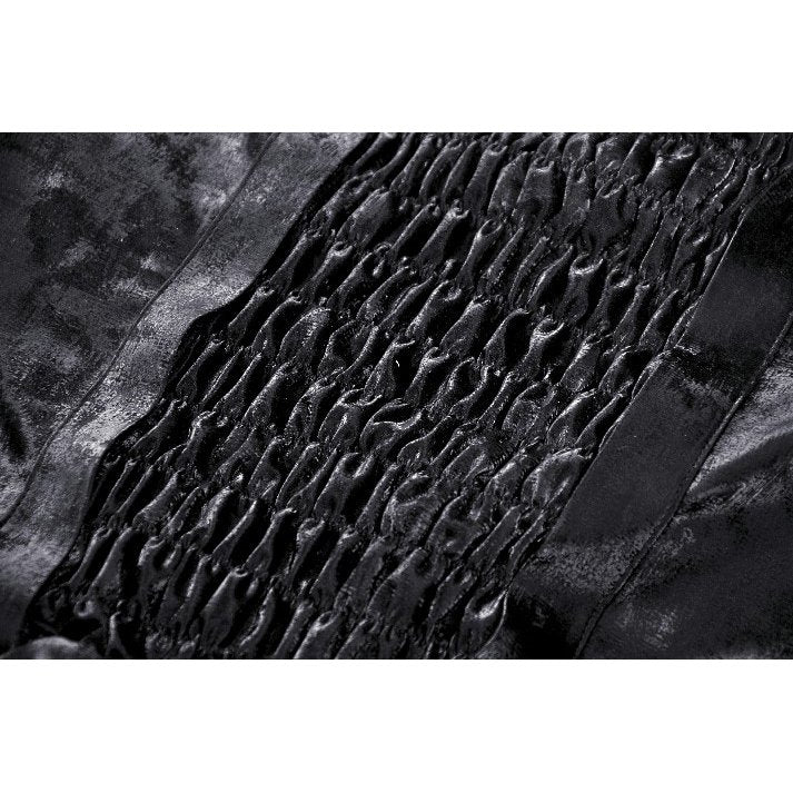 Dark in Love Harriet Punk Shiny PU Leather Layered Dress
