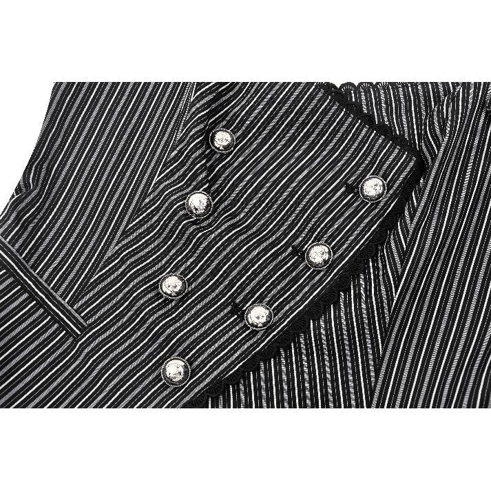 Dark in Love Gwyneth Dark Striped Corporate Goth Vest