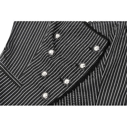Dark in Love Gwyneth Dark Striped Corporate Goth Vest
