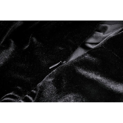 Dark in Love Kaia Midnight Mystique Velvet Ruffle Off-Shoulder Mermaid Dress
