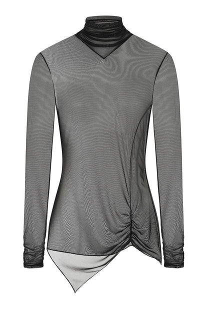 Necessary Evil Minerva Mesh Long Sleeve Top