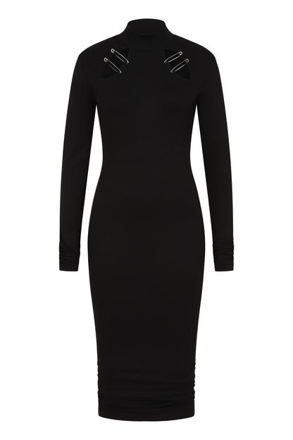 Necessary Evil Nyx Goth Midi Dress