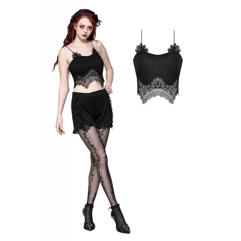 Dark in Love Eliza Gothic Black Sexy Camisole