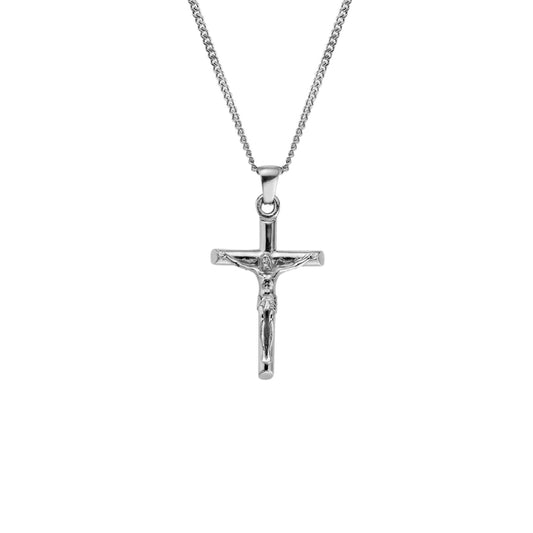 Slim Crucifix Pendant (Silver)
