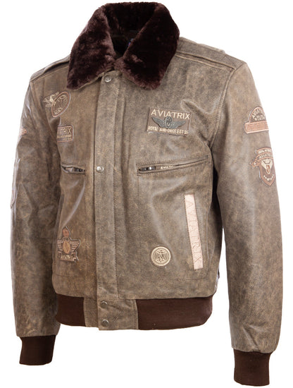 YBOB Men's Air Force Jacket - Desert Tan