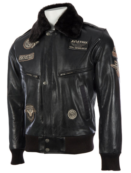 YBOB Men's Air Force Jacket - Black