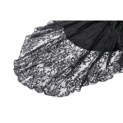 Dark in Love Gem Gothic Vine Lace Tail Dress