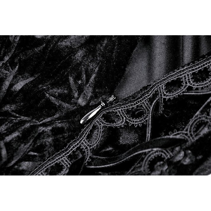 Dark in Love Alazne Dark Rose Embroidered Layered Mermaid Maxi Dress