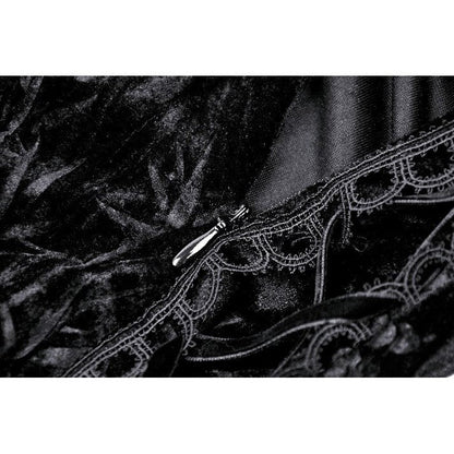 Dark in Love Alazne Dark Rose Embroidered Layered Mermaid Maxi Dress