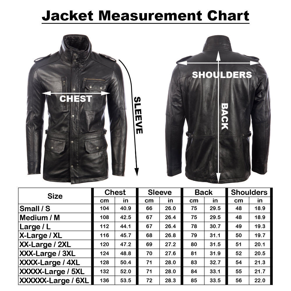 ZGOK Men's Military Field Coat - Black