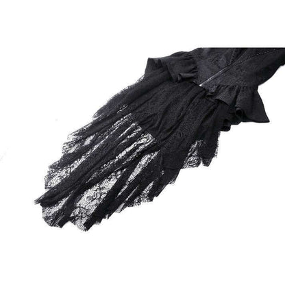 Dark in Love Felicity Gothic Lacey Zip Up Tailcoat Shirt