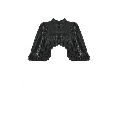 Dark in Love Zuri Vintage Lace Cape with Flowing Sleeves