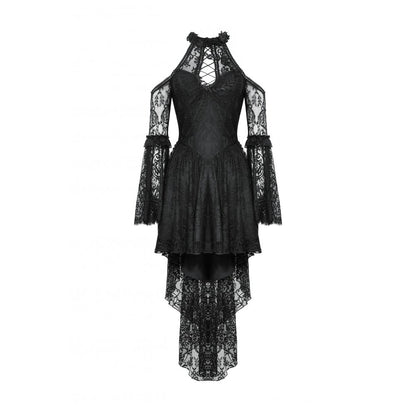 Dark in Love Gem Gothic Vine Lace Tail Dress