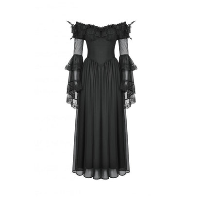 Dark in Love Millicent Black Tulle Feather Fantasy dress